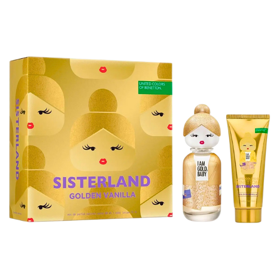 BENETTON COFRE SISTERLAND GOLDEN VAINILLA X 80 ML.